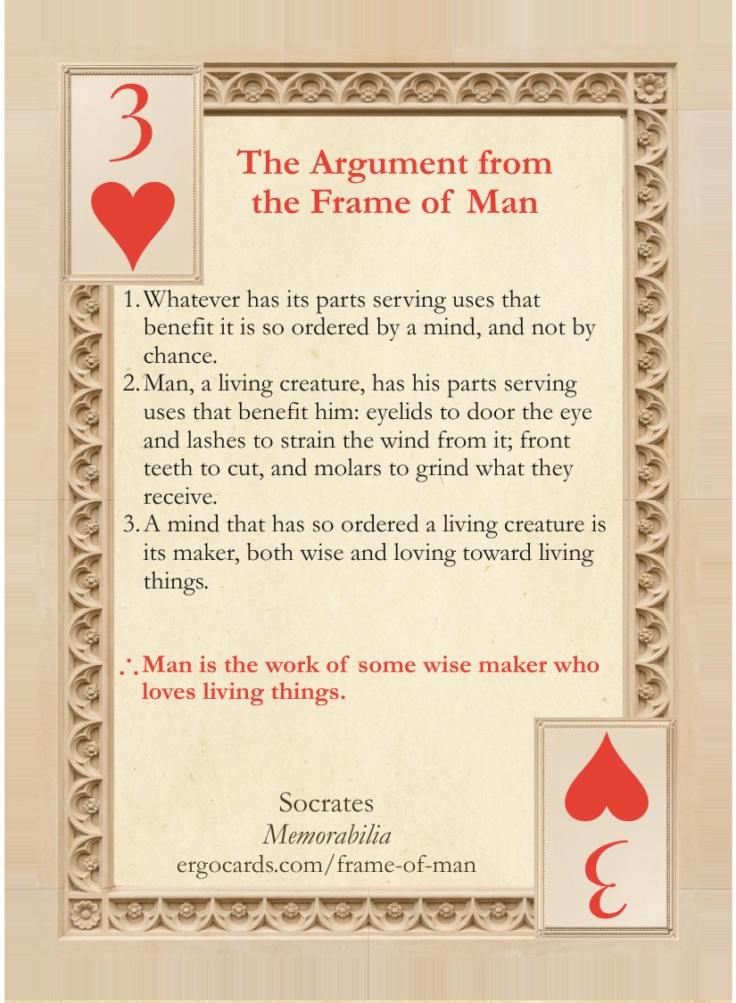 Argument from the Frame of Man, card face