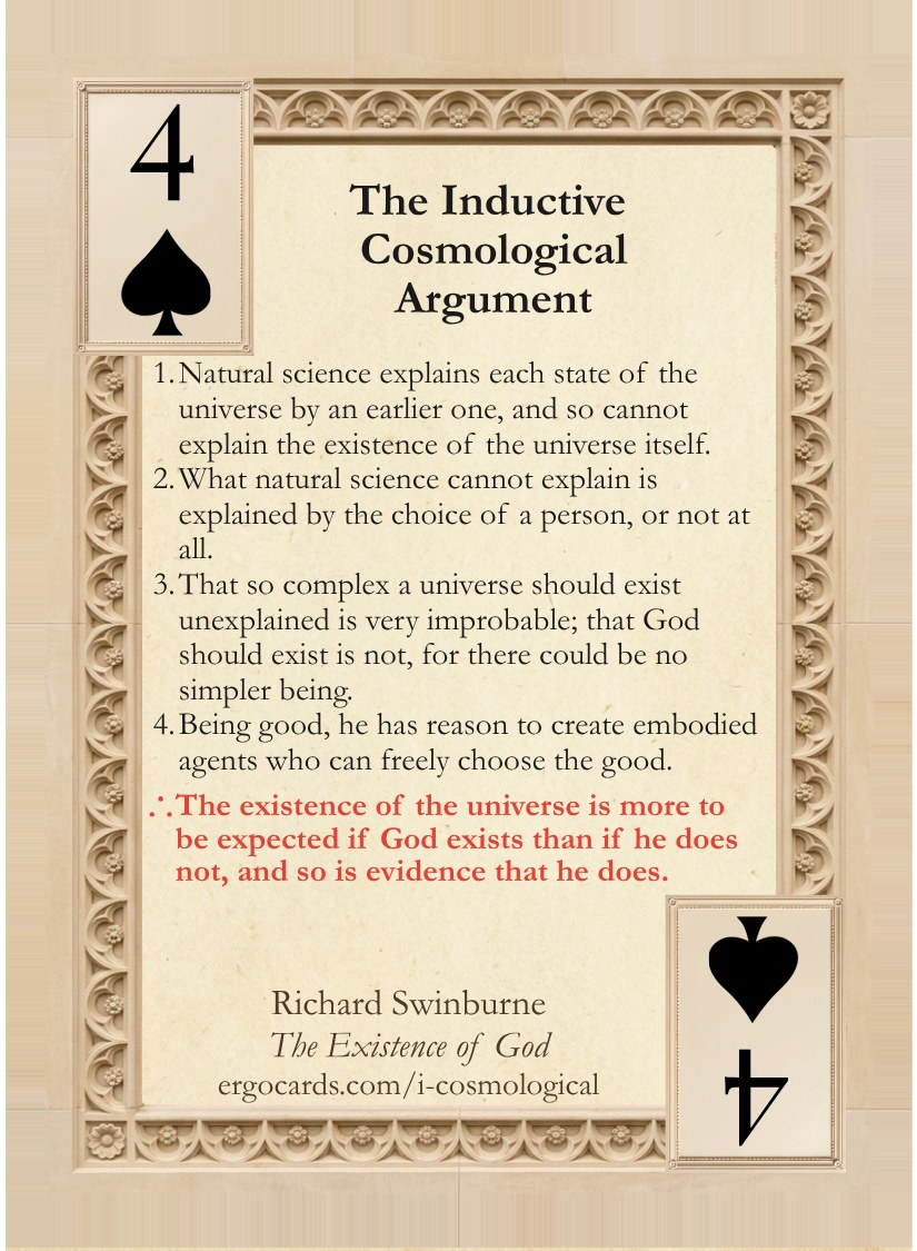 The Inductive Cosmological Argument, card face