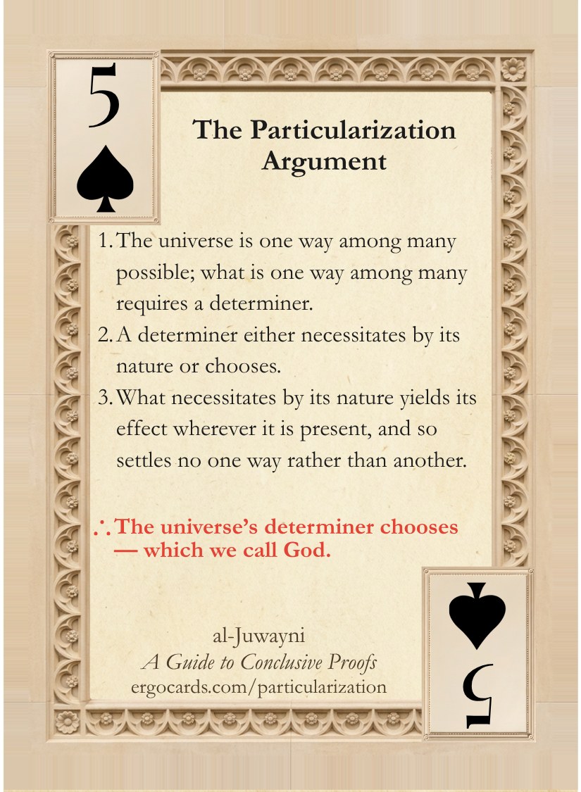 The Particularization Argument, card face