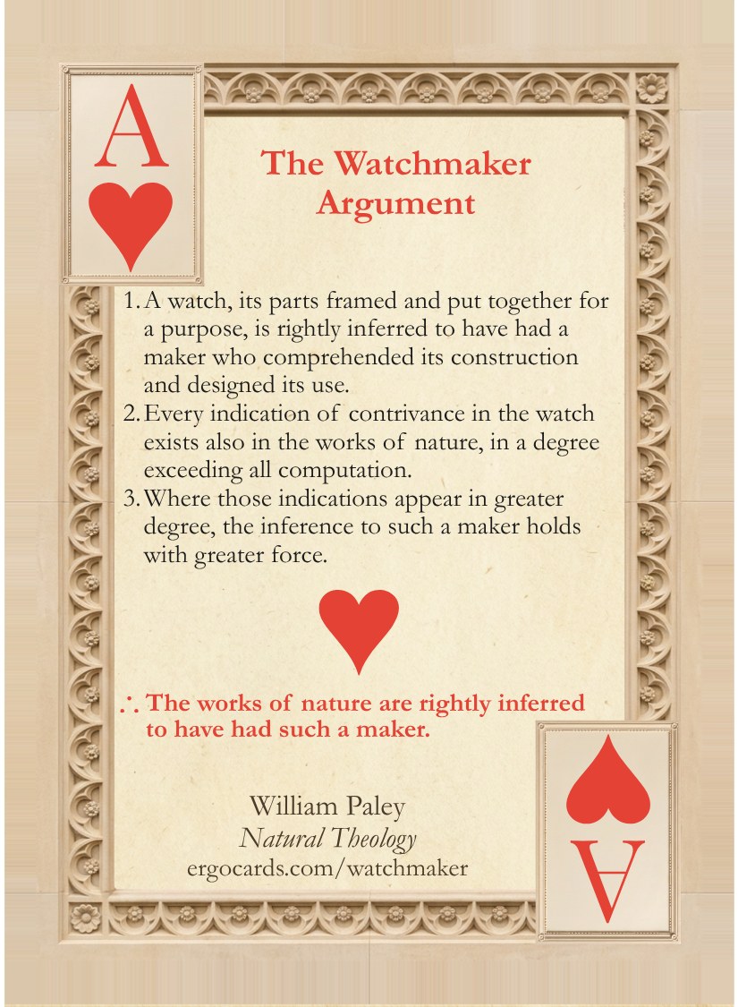 The Watchmaker Argument, card face